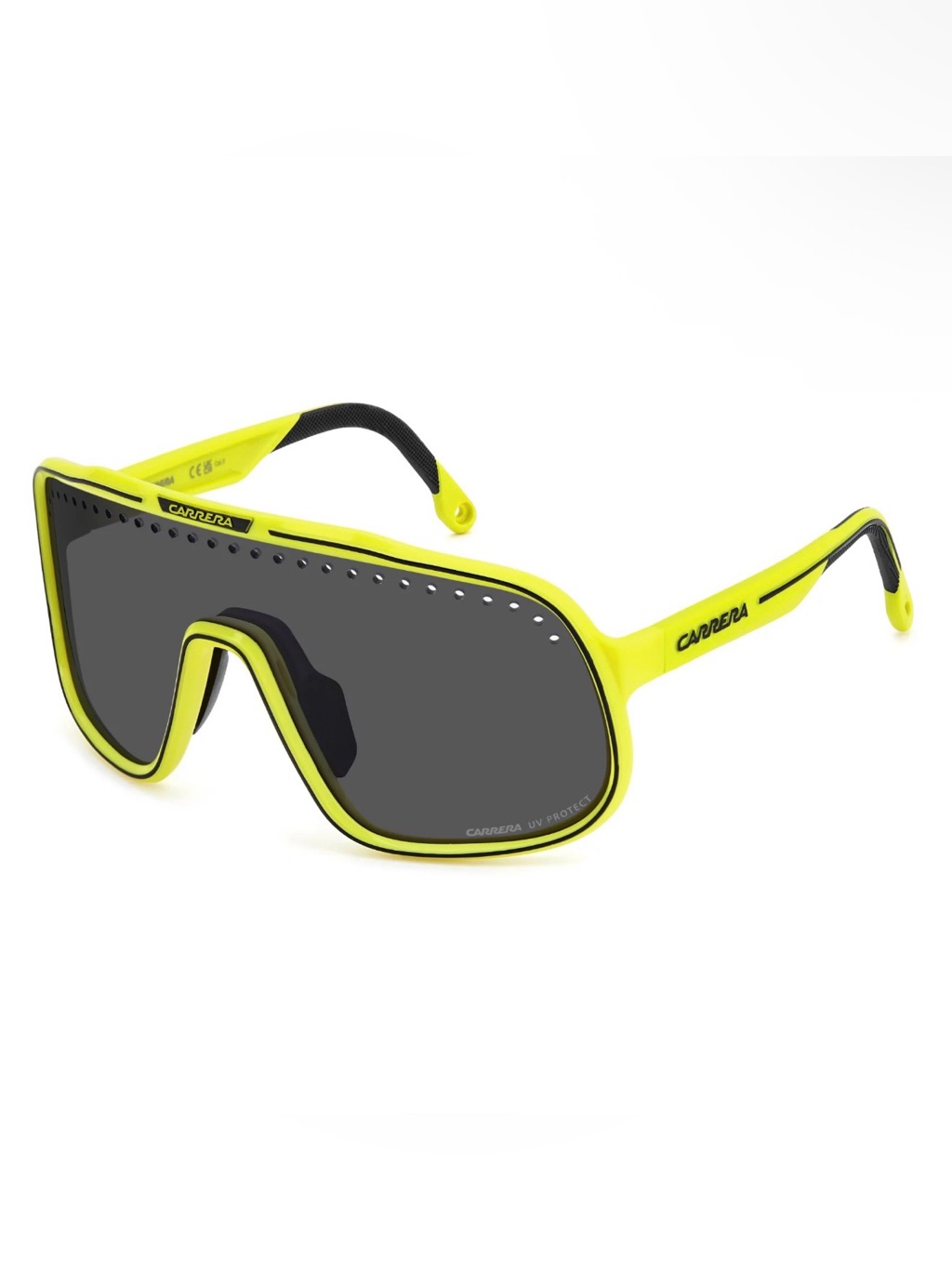 New Carrera C Sport 02/S 4cwir Yellow Shield Sunglass Visor With Grey Lenses